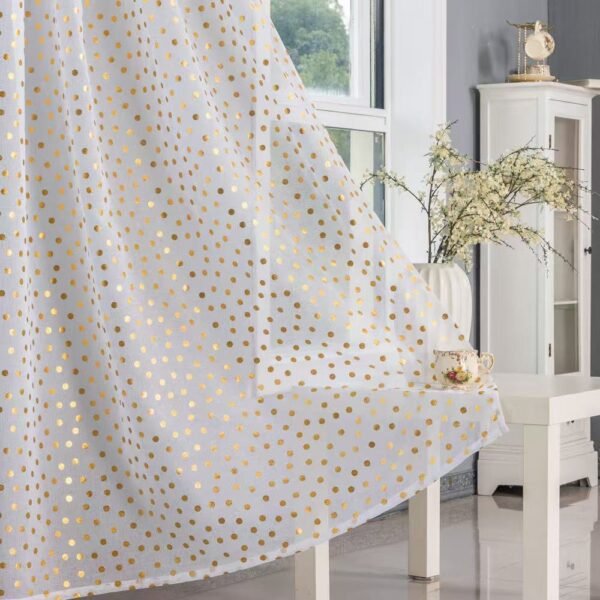 Metallic Foil Sheer Curtain
