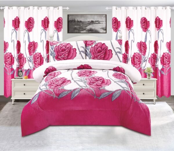 1 5-Piece Borrego Comforter Set with Curtains
