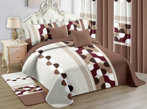 12-Piece Bedspread Set with Matching Curtains Wholesale
