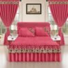Luxury Ruffled Bed Skirt Set with Curtains