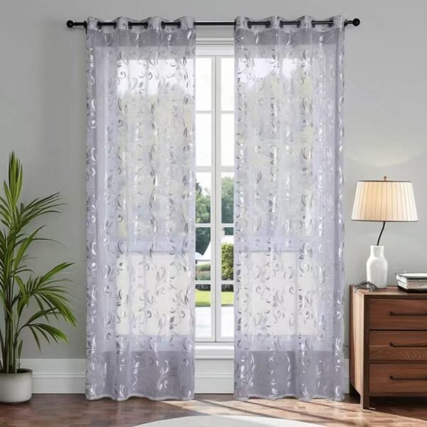 Metallic Foil Sheer Curtain