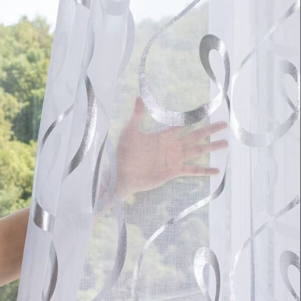 13003197731279f3e414ba466cc7e47d Metallic Foil Sheer Curtain