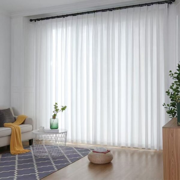Solid Color Sheer Curtain