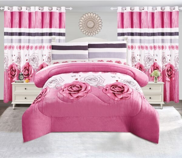 14 5-Piece Borrego Comforter Set with Curtains