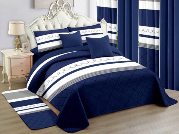 12-Piece Bedspread Set with Matching Curtains Wholesale