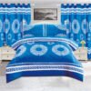15 5-Piece Polar Fleece Bedspread Set with Curtains