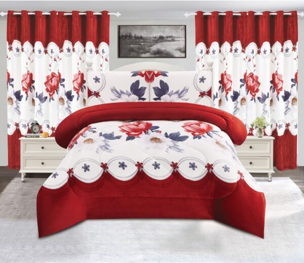 16 5-Piece Borrego Comforter Set with Curtains
