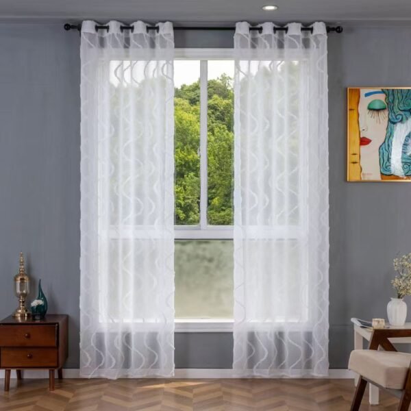 Burnout Sheer Curtain