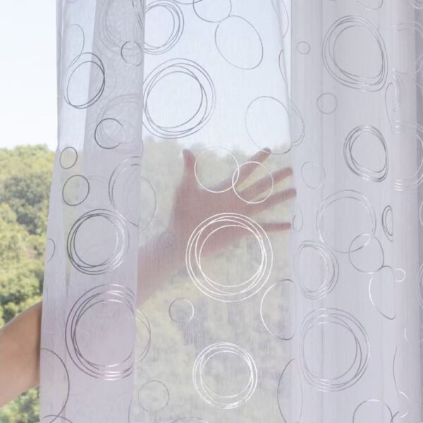 Metallic Foil Sheer Curtain