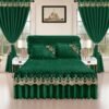 Luxury Ruffled Bed Skirt Set with Curtains
