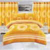 2 5-Piece Polar Fleece Bedspread Set with Curtains
