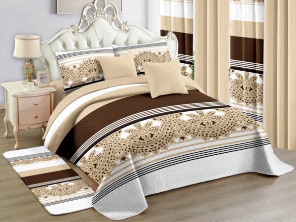 12-Piece Bedspread Set with Matching Curtains Wholesale