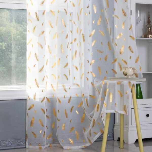 22b5a75610a4ab98fe41de5fc67219ea Metallic Foil Sheer Curtain