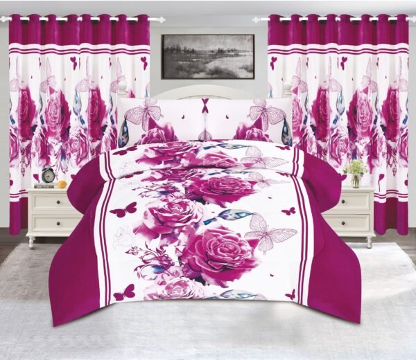24 5-Piece Borrego Comforter Set with Curtains
