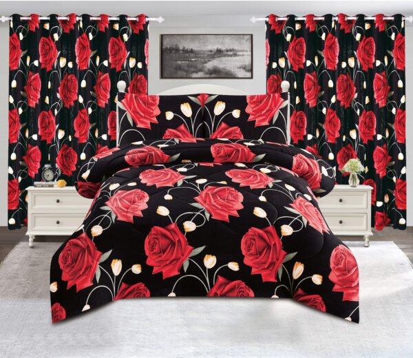 5-Piece Borrego Comforter Set with Curtains