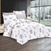 6-Piece Floral Comforter Set with Fitted Sheet
