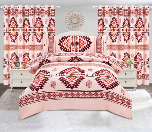 5-Piece Borrego Comforter Set with Curtains