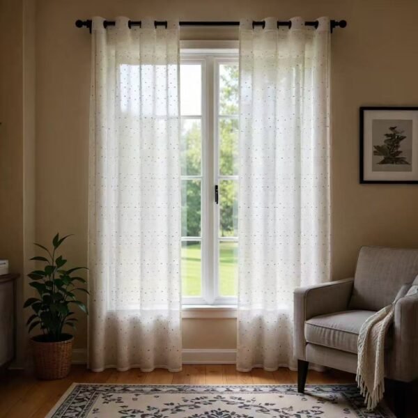 Elegant Jacquard Sheer Curtain