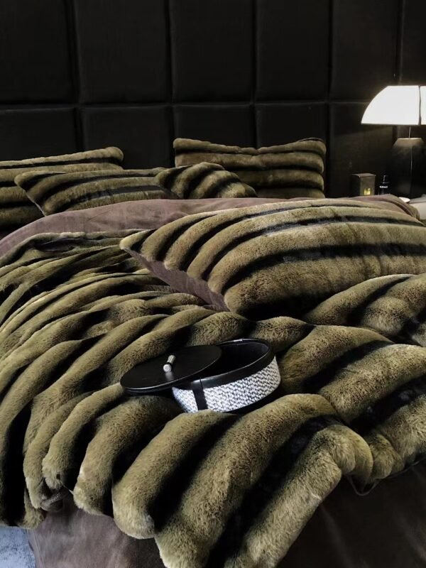 Faux Rabbit Fur Bedding Set