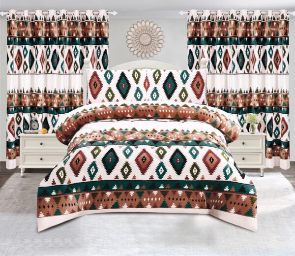 5-Piece Borrego Comforter Set with Curtains