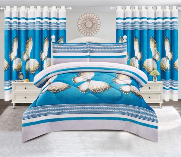 5-Piece Borrego Comforter Set with Curtains