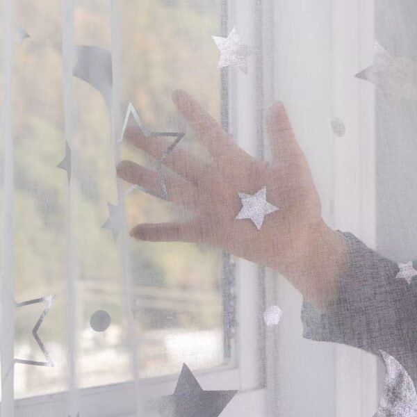 Metallic Foil Sheer Curtain
