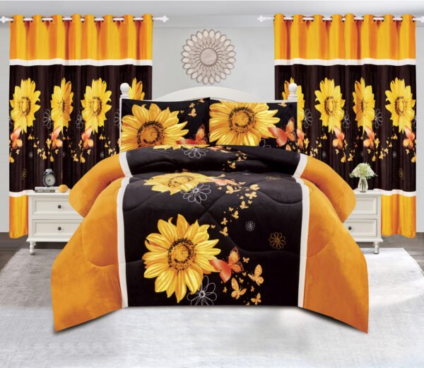 5-Piece Borrego Comforter Set with Curtains