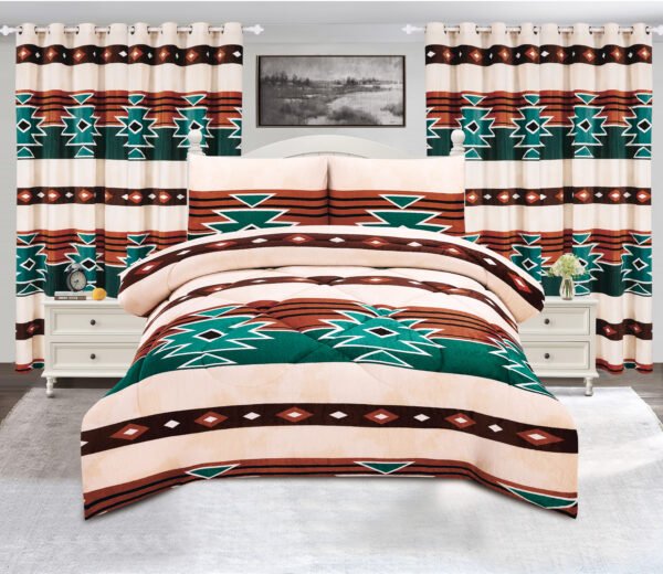 5-Piece Borrego Comforter Set with Curtains