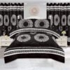 36 5-Piece Polar Fleece Bedspread Set with Curtains