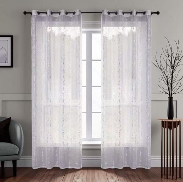 Metallic Foil Sheer Curtain