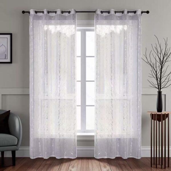 Metallic Foil Sheer Curtain