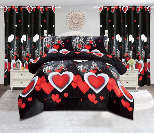 5-Piece Borrego Comforter Set with Curtains