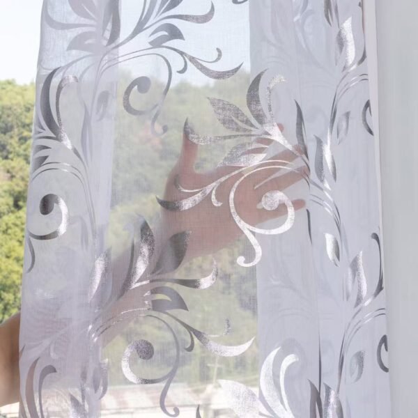 Metallic Foil Sheer Curtain