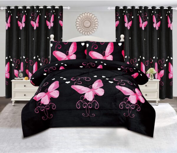 5-Piece Borrego Comforter Set with Curtains
