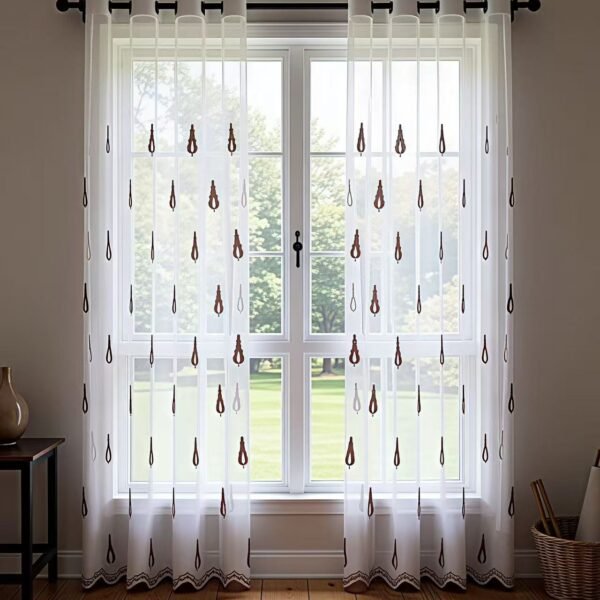 Embroidered Sheer Curtain