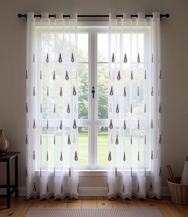 3839db3c34a62ee2b0ba70a8a92f1690 Embroidered Sheer Curtain