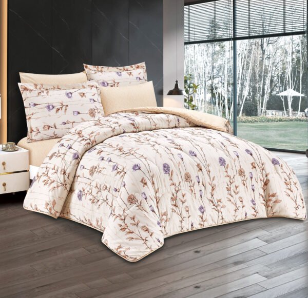 383e1d8ffe7bceab5ecc26c03d967792 6-Piece Floral Comforter Set with Fitted Sheet