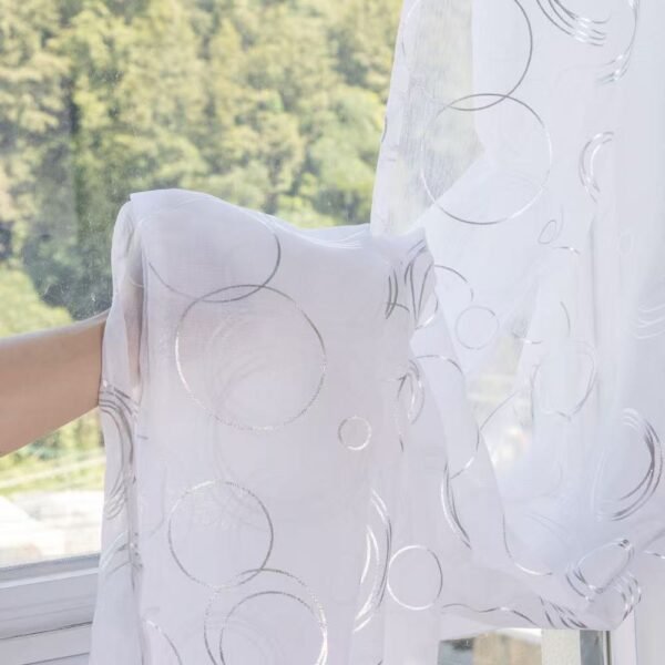 Metallic Foil Sheer Curtain