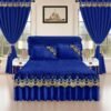 Luxury Ruffled Bed Skirt Set with Curtains