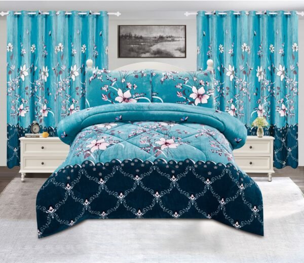 5-Piece Borrego Comforter Set with Curtains