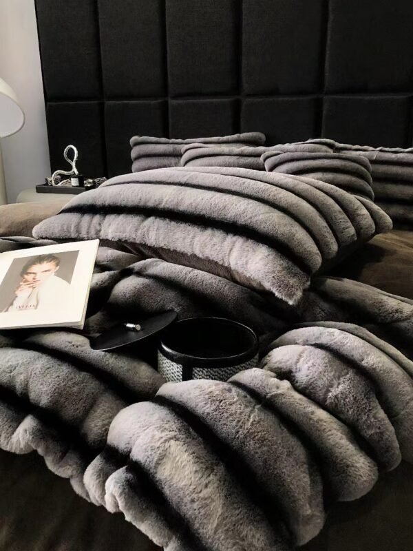 Faux Rabbit Fur Bedding Set