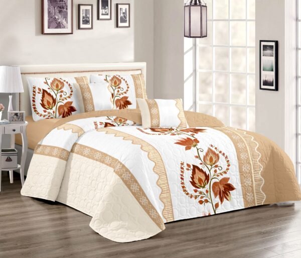 44e0f4288a920d466357bf5fd1bf0a9c 6-Piece Multi-Needle Quilted Bedspread Set