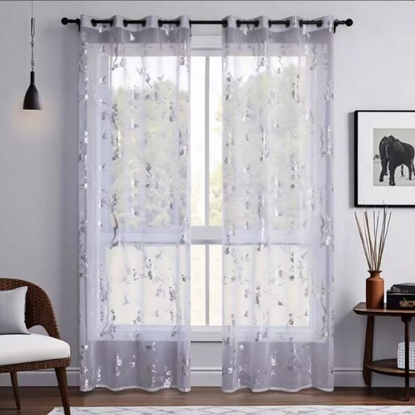 Metallic Foil Sheer Curtain