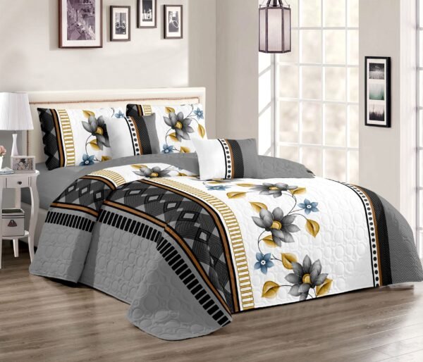 49e68ae386f0d69f8f76badfed3c1f18 6-Piece Multi-Needle Quilted Bedspread Set