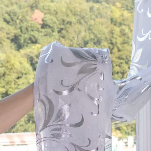 Metallic Foil Sheer Curtain