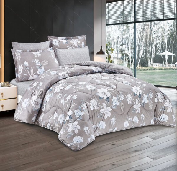 4fb51c325e1f8023a79aad4a1cef3759 6-Piece Floral Comforter Set with Fitted Sheet