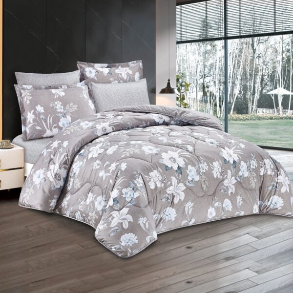 4fb51c325e1f8023a79aad4a1cef3759 6-Piece Floral Comforter Set with Fitted Sheet