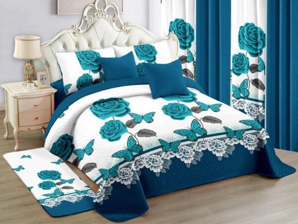 12-Piece Bedspread Set with Matching Curtains Wholesale