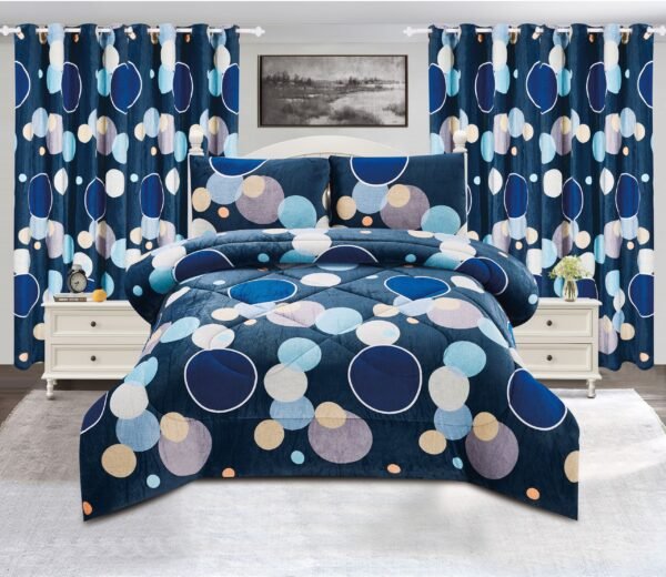 5-Piece Borrego Comforter Set with Curtains