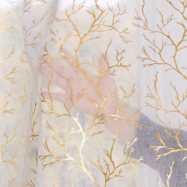Metallic Foil Sheer Curtain